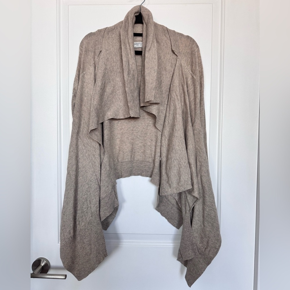 All Saints Spitafields Knit Open Front Jagger Cardigan Sweater
